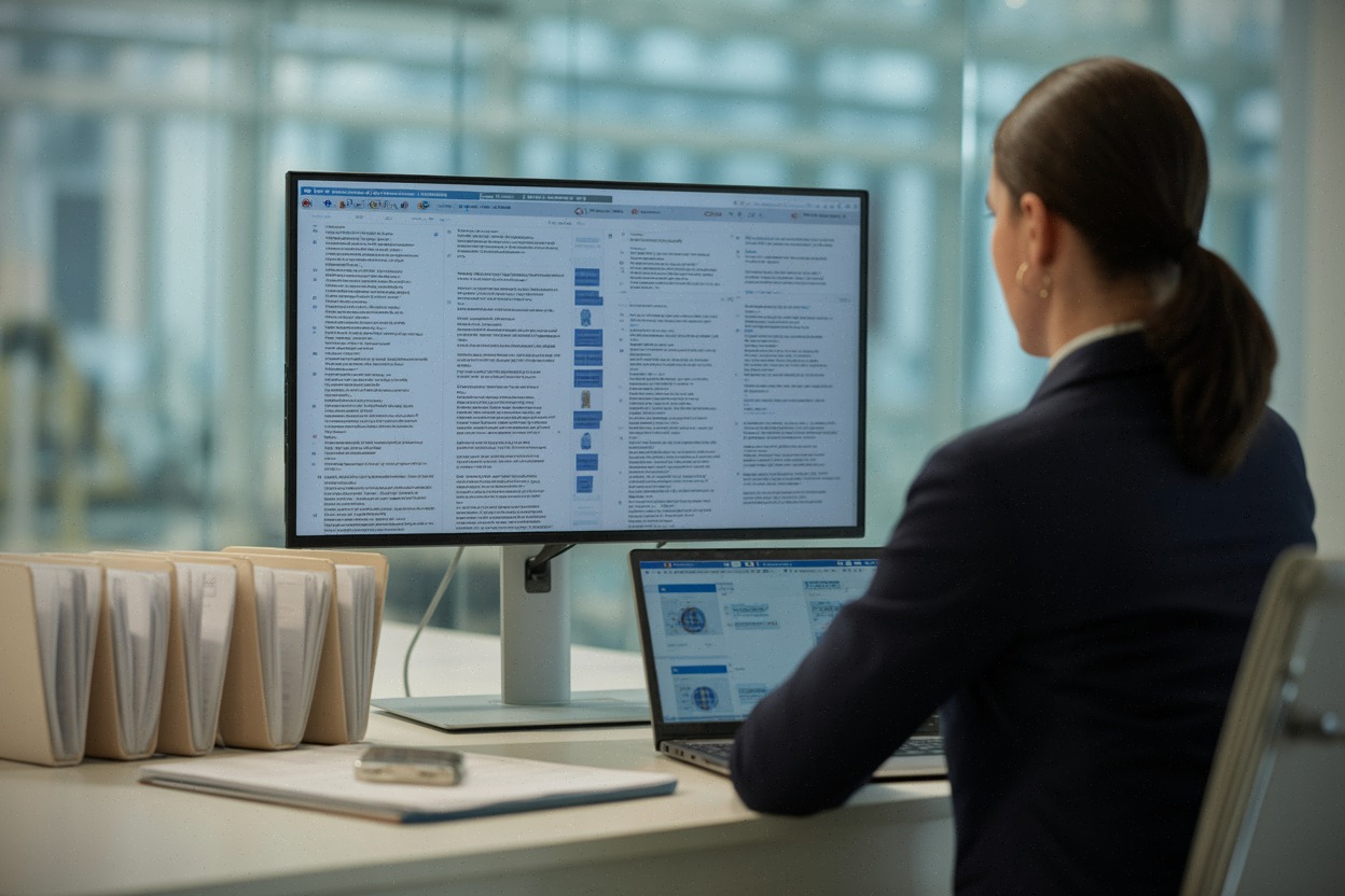Analyste juridique utilisant GPT-5.6 pour étudier des documents longs