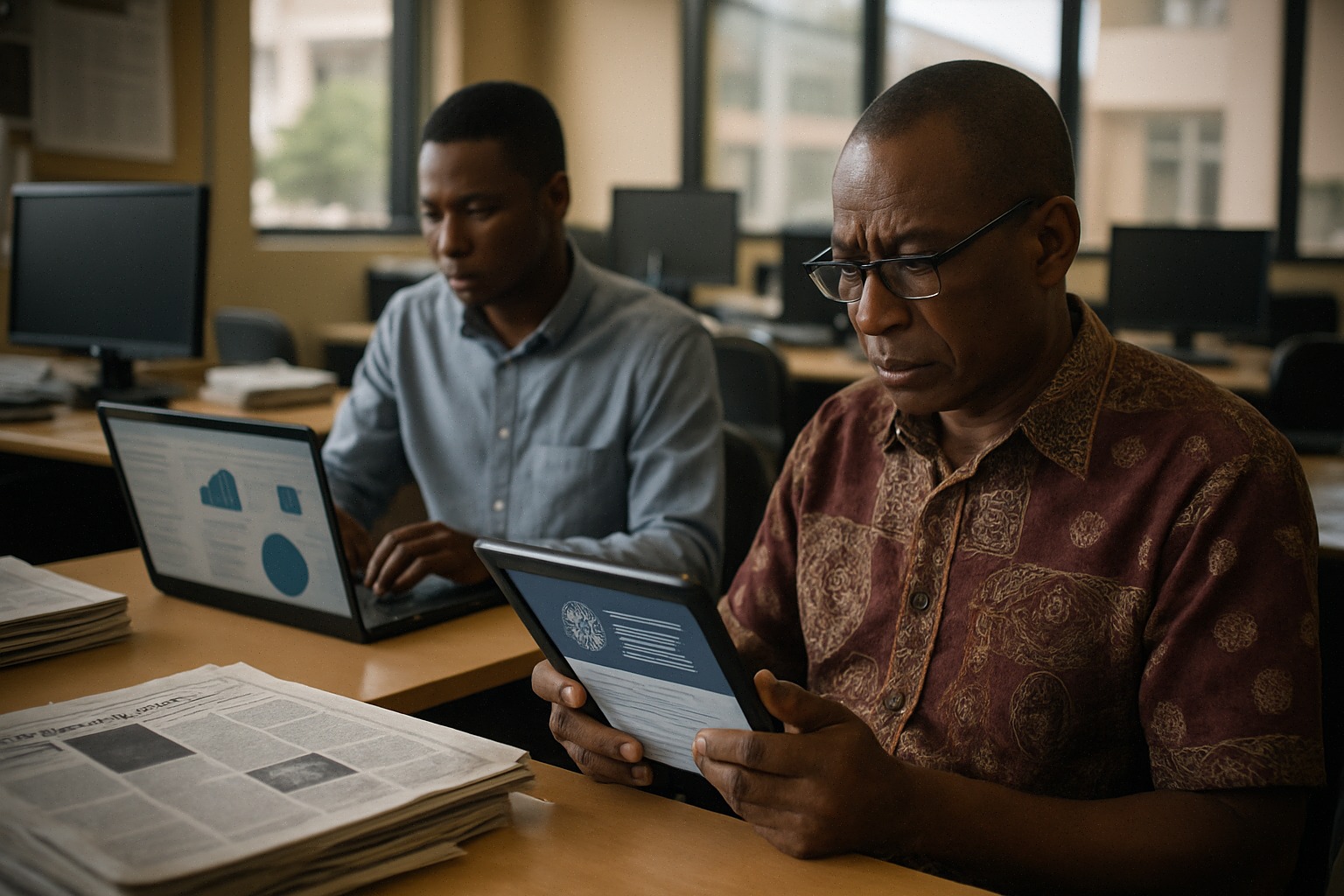 Rédaction africaine analysant une conférence mondiale sur l’intelligence artificielle