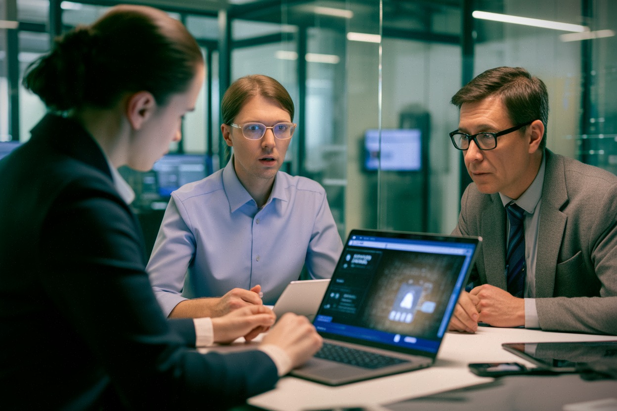 Journalistes analysant des innovations locales en intelligence artificielle