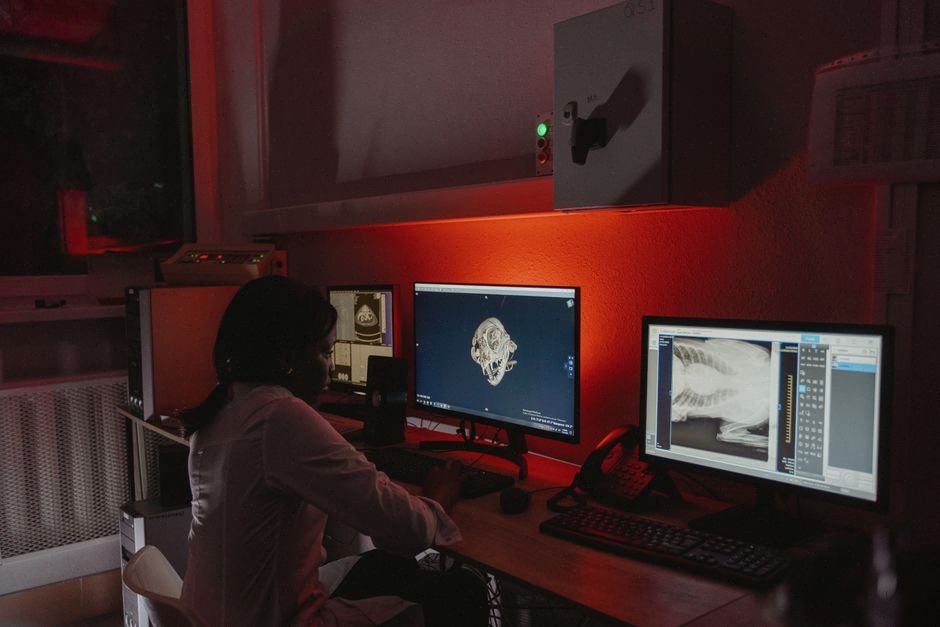 Laboratoire vétérinaire contrôlant des hypothèses générées par intelligence artificielle